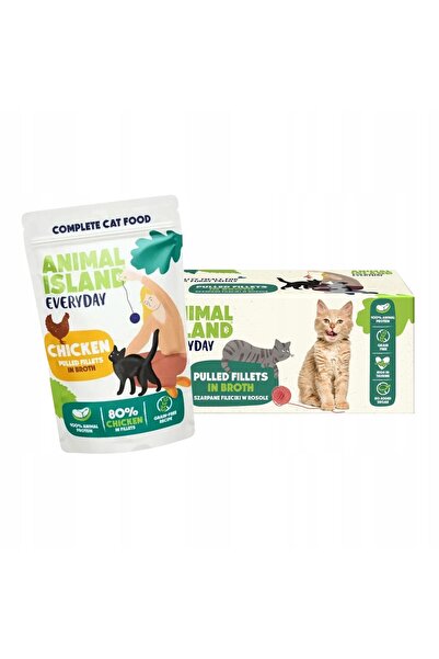 Other Hrană umedă pentru pisici ANIMAL ISLAND pui în bulion 40x85g