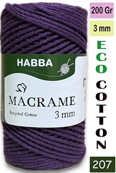 habba respect Habba 3 mm -Premium Cotton Cotton Macrame Cord-Cotton Chain Mac...