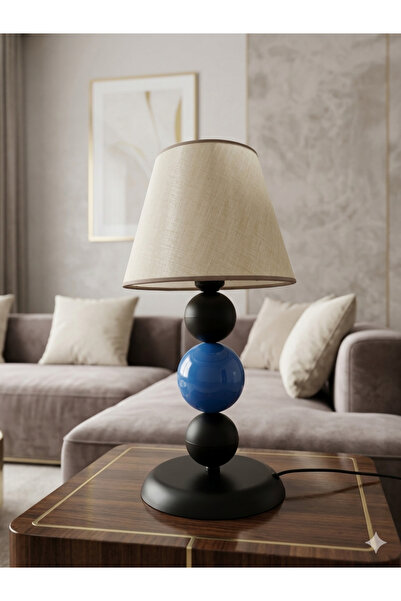 asellus Globa Modern Luxury Lampshade Blue Black Globe Detailed Design Table ...