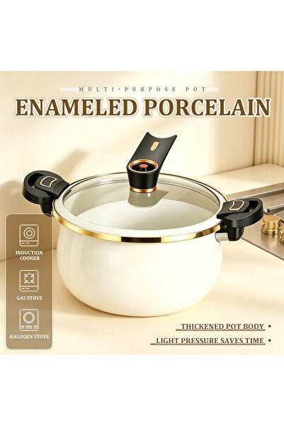 Vitakit 8L Enamel Cast Iron Cooking Pot | Large Capacity for Family Cooking –...