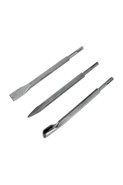 EXTOL CRAFT Top Bottom Set of 3 SDS PLUS chisels, Extol Craft, 250mm, 23950