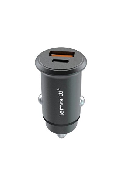 lemontti Incarcator Auto Super Fast Charge 65W 2 porturi PD Type-C 65W + USB-...