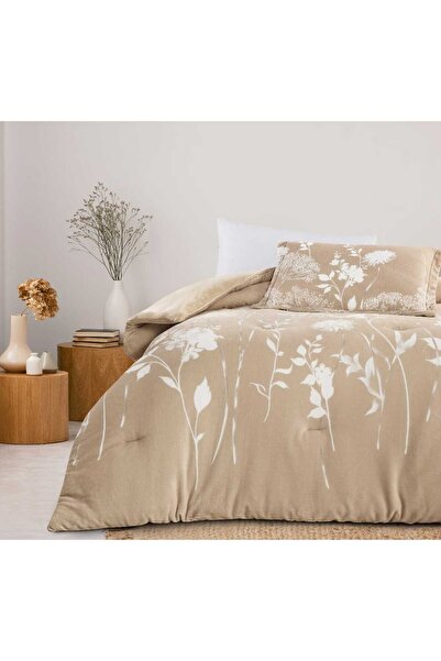Alhabib bedding Garden Double Fleece Soft Fur Beige Bedspread Suitable for 20...
