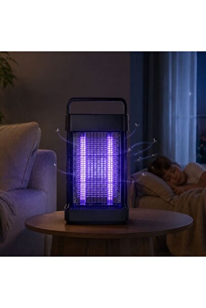 KMT Lampă Anti-Tantari Portabilă cu Mâner, Aparat Electric UV cu Grilă de Îna...