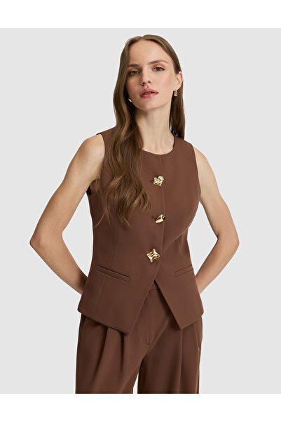 Pierre Cardin Vestă maro slim fit 50320344-VR029