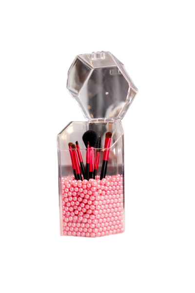 YANROO Organizator hexagonal pentru pensule de machiaj, YANROO, acril, transp...