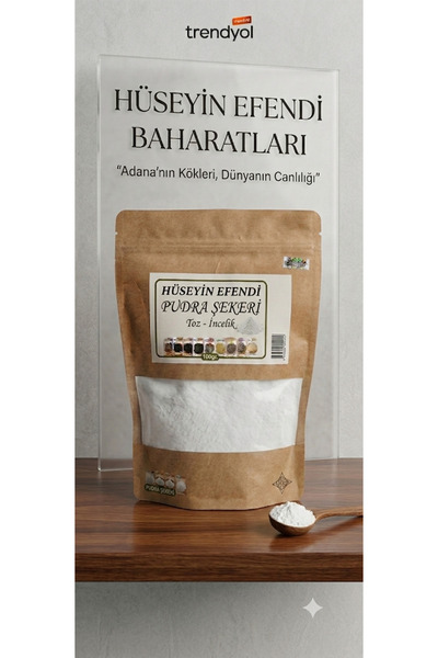 Hüseyin Efendi Baharatları Pudra Şekeri - Pasta ve Tatlılarınız İçin İnce Öğütülmüş (1000 Gr)