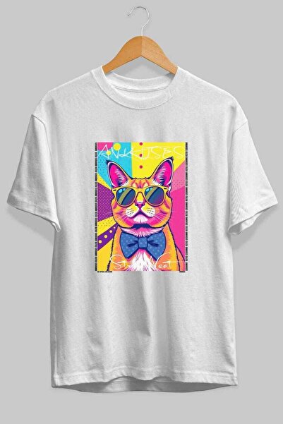 Ankhises T-shirt  "For the Love of Cats " με στάμπα γάτας στο μπροστινό μέρος...