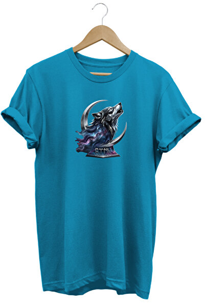 WİDİ Bozkurt Göktürk Themed Printed Street Fashion T-Shirt