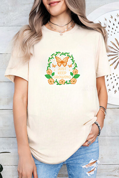 Sarah's Boutique Women's T-shirt – 100% cotton – Butterfly Growing