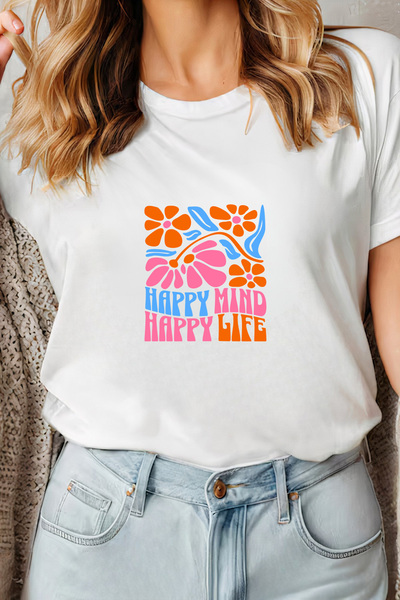 Sarah's Boutique Women's T-shirt – 100% cotton – Happy Mind