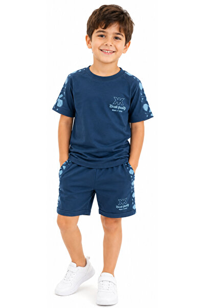 İrem Çocuk Giyim Boy's T-Shirt with Koçak Written on the Sleeves, K Letter De...