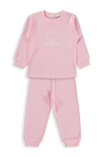 Minidamla Pijama sa osmehnutim licem za uzrast 1-7 godina - roza