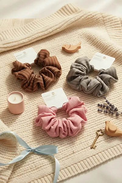 Miniso مطاط شعر مخطط مرخص من سلسلة فاشون مقاس 14 سم