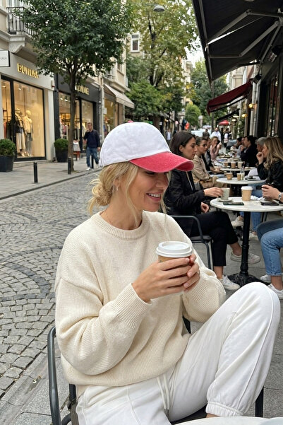 LAGRANZE قبعة نسائية من القطن مزدوجة اللون من مجموعة Streetwear