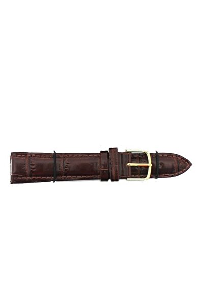 OEM Curea de ceas Jastrap din piele maro tip croco (15371-JA-BROWN-G) 18mm