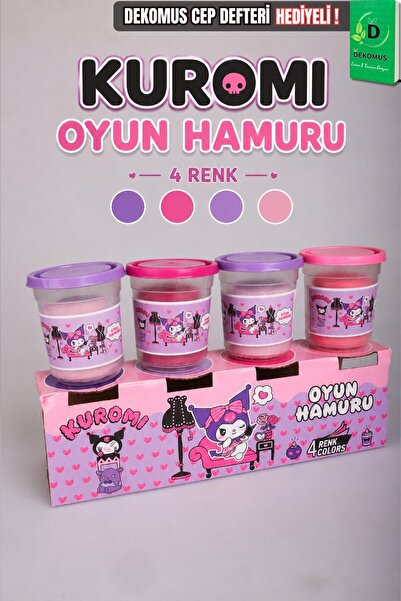 kuromi x عجينة لعب مرخصة من شركة ديكوموس مكونة من 4 قطع