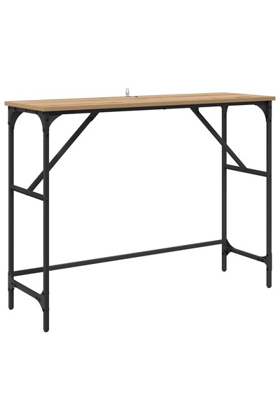 vidaxl Masă de consolă Stejar Artizanal 100 x 32 x 75 cm Lemn compozit