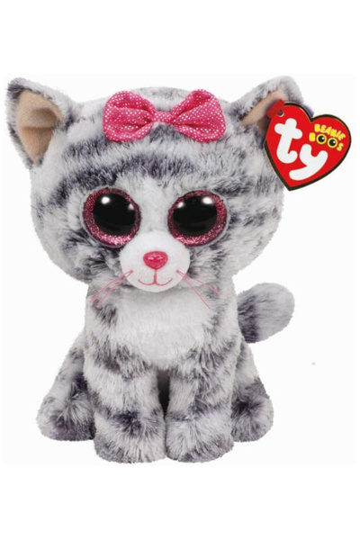 TY Plus Beanie Boos Kiki Pisică Gri 23cm (1607-37075)