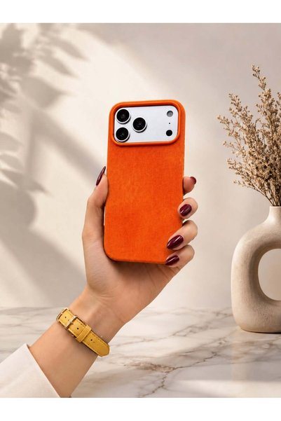OLEA AKSESUAR iPhone 17 Pro Case Fabric Textured Magsafe Premium Stone Case