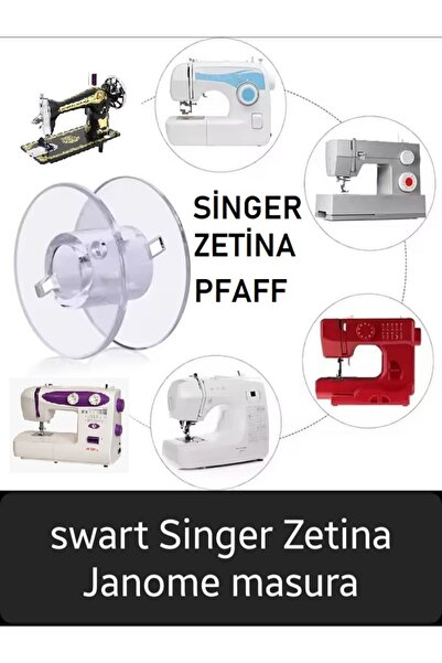 Swart Singer Pfaff Zetina Brother Bernina Ev Tipi Dikiş Makine Geniş Masura