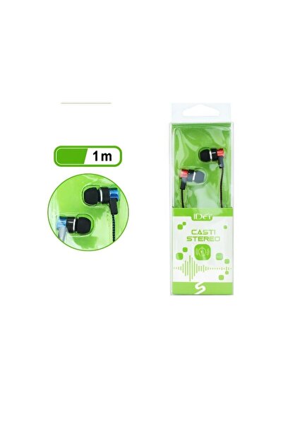 idei Căști stereo in-ear cu fir de 1m, design metalic multicolor, sunet clar,...