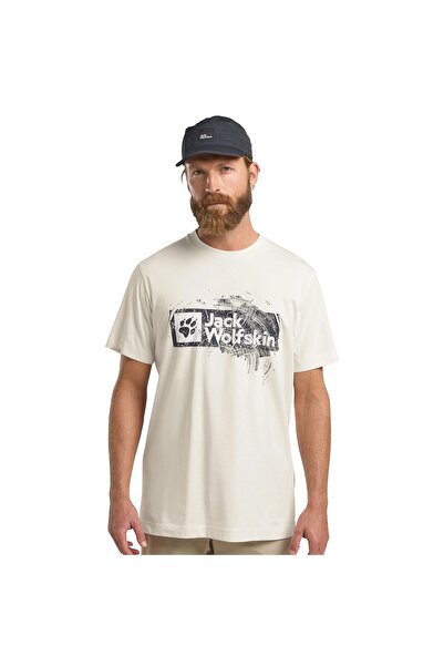 Jack Wolfskin Ανδρικό T-shirt Μάρκα SS 2025-Λευκό-M