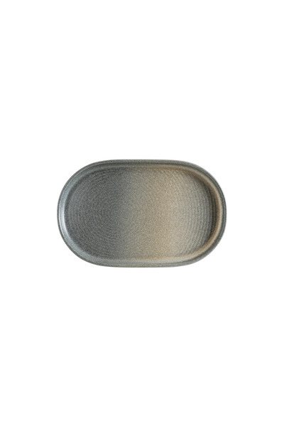 Bonna Porselen Bonna Hornfels Ripple Oval Plate 15 cm