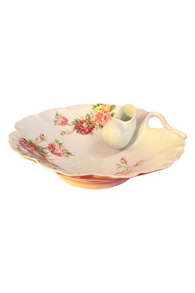 Fransız Limoges Limoges Hand-Painted Mussel Plate 18 cm 6 cm