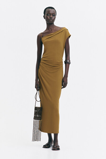H&M Asimetrik Jarse Elbise