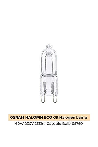 Osram HALOPIN ECO G9 Halogen Lamp 60W 230V 235lm Capsule Bulb 66760