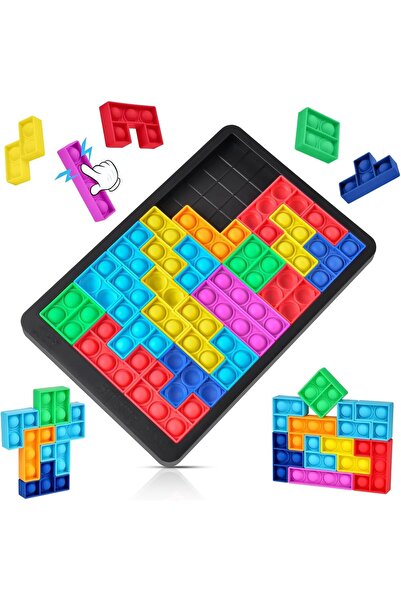 Arabest Pop Puzzle Popper Fidget Game, Push Pop Brain Teasers Toy, Silicone J...