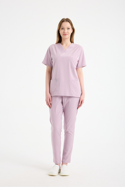 CAREX Scrubs Kadın V Yaka Doktor Üniforması Takım – Likralı Medikal Giyim |