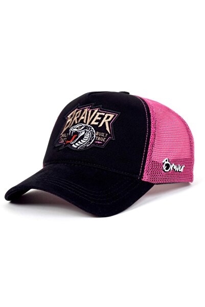 Braver Collection Braver Kobra Yılan nakışlı Trucker Şapka