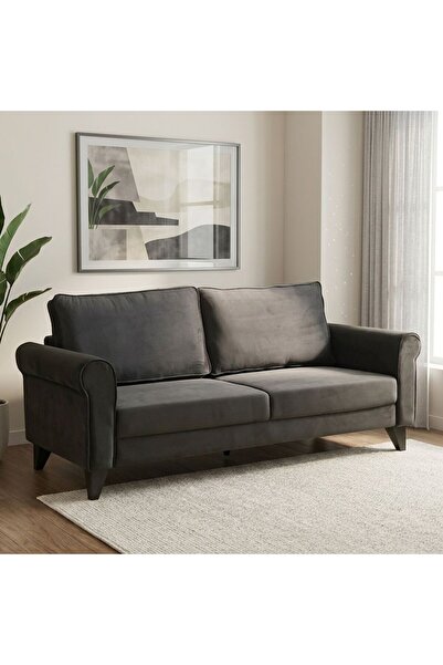 Danube Home Rilon 3 Seater Fabric Sofa | Three Seat Sofas | L196xW88xH90cm - ...