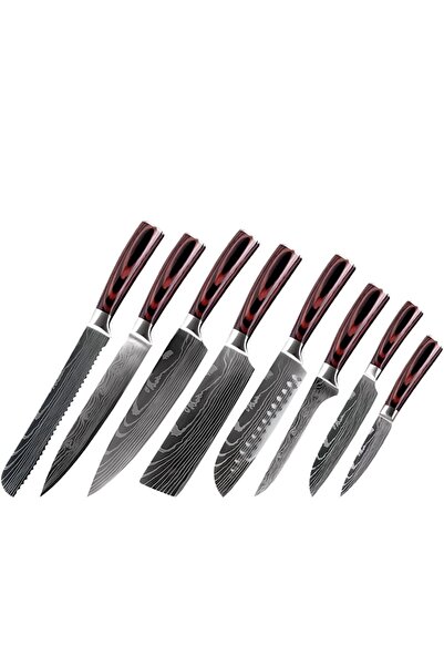 hocho Set cutite profesional SHIRO GAMI, otel Japonez HRC 60, maner Deluxe Pa...