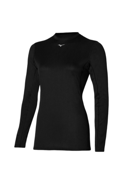 MIZUNO Bluză strat de bază de greutate medie pentru femei - Negru - M