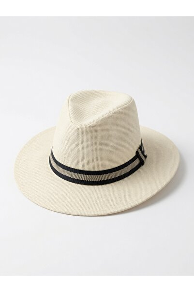 Mollycrush Pălărie clasică Fedora, model elegant din paie, pentru purtare zil...