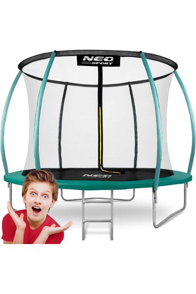 Neo-Sport Trambulină de grădină profilată de 8ft/252cm cu plasă internă
