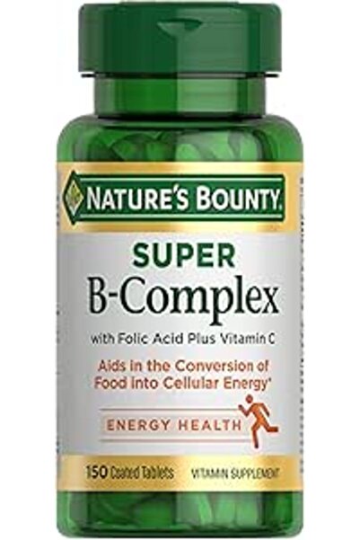 Natures Bountyy إن بي سوبر بي كومبلكس مع حمض الفوليك + فيتامين سي 150 حبة # 1684