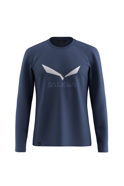Salewa Cămașă de trekking pentru bărbați Solidlogo Dry FW 2025-Albastru marin...