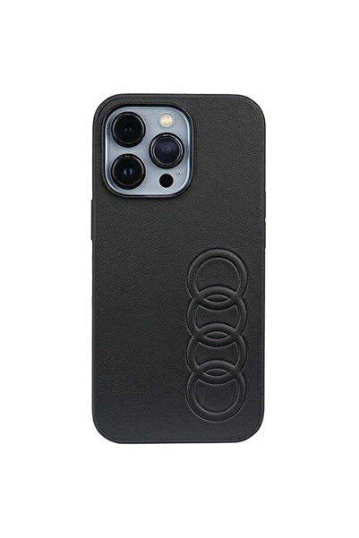 Audi Husă din piele ecologică pentru iPhone 13 Pro, 13 6.1 ", Negru, Negru, R...