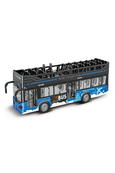 Avaleea Autobuz Supraetajat Multicolor cu Sunete, Lumini si Usi Care se Desch...