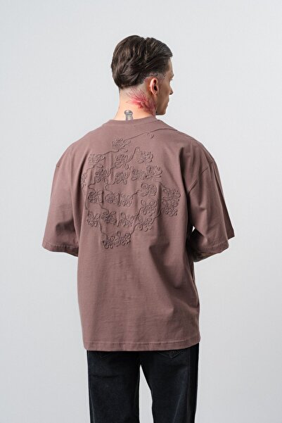 Respire Tricou supradimensionat Route, maro