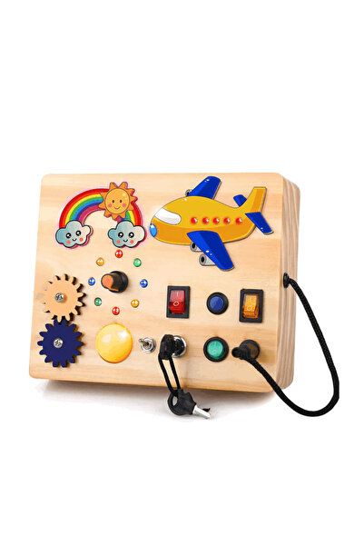 ARANEE Tabla de activități din lemn Montessori pentru copii,