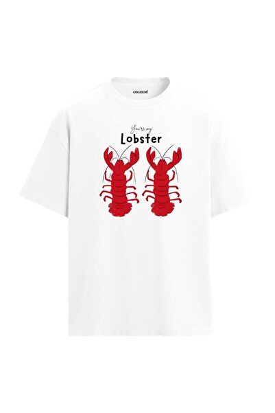 Colermi Special Lobster Printed Oversize T-Shirt for Lovers