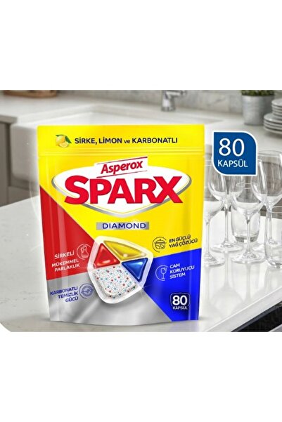 ASPEROX Sparx Diamond Bulaşık Makinesi Tableti 60'lı