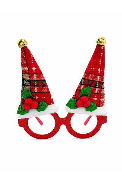 PARTİPORT New Year's Hat Party Glasses Christmas Party Accessory with Glitter...