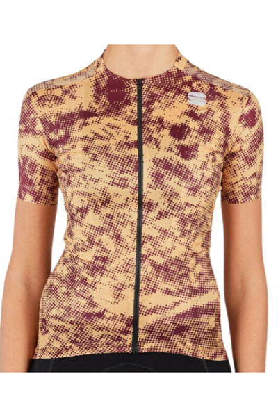 Sportful Tricou de ciclism pentru femei Escape Supergiara SS 2021-Galben/Bordo-S