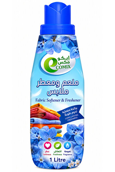 ecomix إيكومكس ملين ومعطر الملابس 1 لتر - أزرق x ١٢ حبة